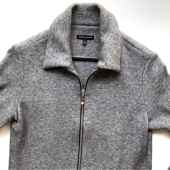 Vintage Long Oversized Sweater Jacket Wool Blend Gray - Picture 5 of 14